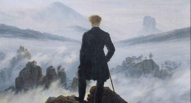 Caspar David Friedrich - Wędrowiec nad morzem mgieł